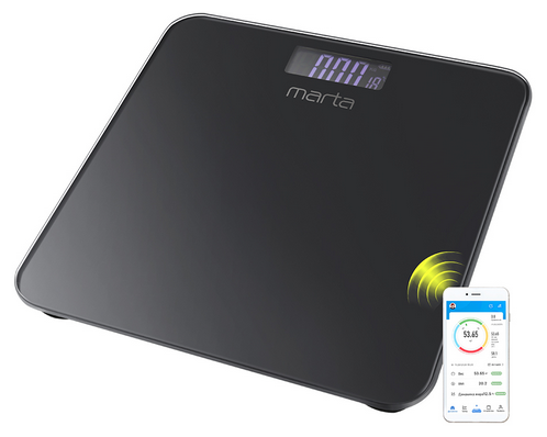 Весы электронные MARTA MT-1684 черный жемчуг - фото 5