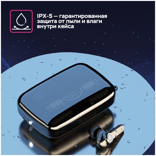 Беспроводные наушники Electerra M19 с микрофоном и шумоподавлением. Bluetooth наушники TWS для спорта - фото 5