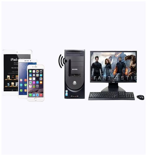 Беспроводной модуль WI-FI USB / Адаптер с антенной / Черный - фото 2