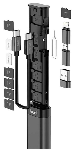 Многофункциональный смарт-адаптер, кабель для хранения данных, USB-бокс, универсальный кардридер для iPhone, Samsung, Xiaomi, держатель для телефона - фото 1