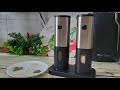 Видео - Лучшая электрическая мельница для перца соли и Специй  Electric Grinder set Kymq-11C  с док станцией