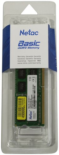 Оперативная память Netac Basics 8 ГБ DDR3L 1600 МГц CL11 (NTBSD3N16SP-08) - фото 2