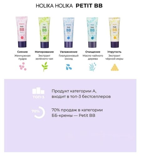 Holika Holika BB крем матирующий Petit Aqua, SPF 25 - фото 4