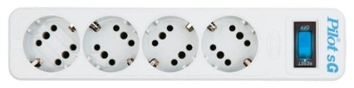 Сетевой фильтр Pilot SG 4x8, 4 розетки, 5 м, с/з, 10А / 2200 Вт - фото 2