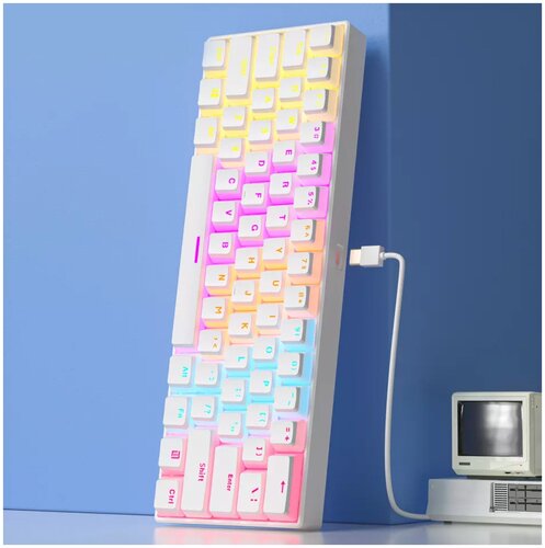 Клавиатура механическая игровая Booox K61P Pudding Keycaps - фото 3