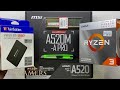 Видео - AMD Ryzen 3 3200G msi A520M-A PRO Verbatim Vi550 S3 Simple PC Build