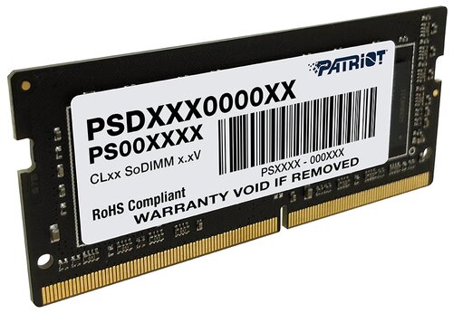 Оперативная память Patriot Memory SL 8 ГБ DDR4 2400 МГц SODIMM CL17 PSD48G240082S - фото 3