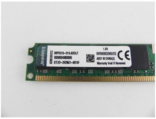 Оперативная память Kingston ValueRAM 2 ГБ DDR2 800 МГц CL6 (KVR800D2N6/2G) - фото 5
