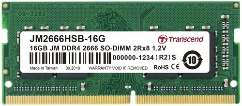 Оперативная память Transcend 16 ГБ DDR4 2666 МГц SODIMM CL19 JM2666HSB-16G - фото 1