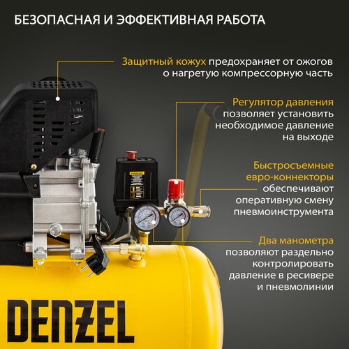 Компрессор воздушный Denzel DC1500/50 - фото 5