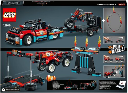 Конструктор LEGO Technic 42106 Шоу трюков на грузовиках и мотоциклах - фото 4