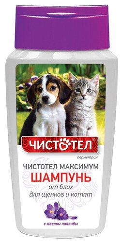 ЧИСТОТЕЛ шампунь от блох и клещей Максимум для щенков и котят - фото 1