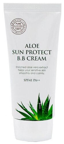 Jigott Aloe Sun Protect BB крем 50 мл, SPF 41 - фото 1