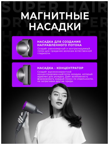 Фен для волос Super Hair Dryer - фото 3