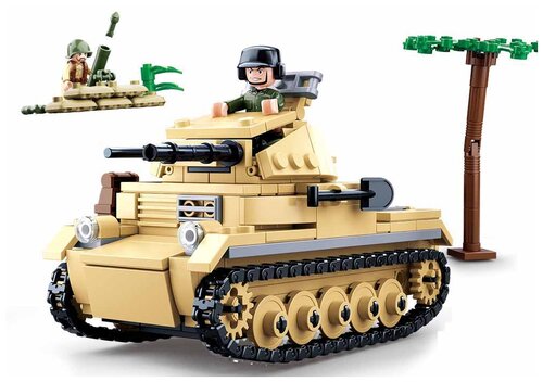 Конструктор SLUBAN WW2 M38-B0691 Немецкий танк Panzer - фото 3