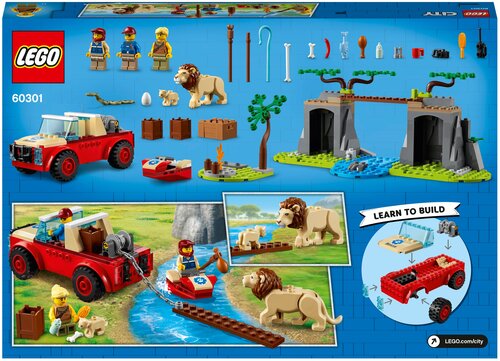 Конструктор LEGO City Stuntz 60301 Спасательный внедорожник для зверей - фото 3