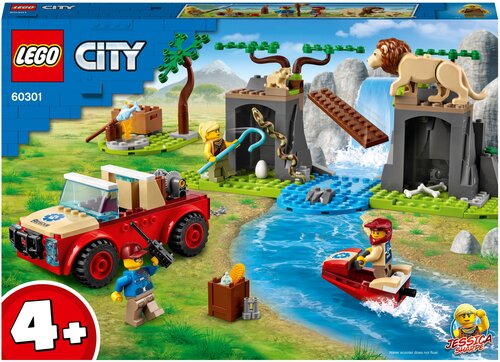 Конструктор LEGO City Stuntz 60301 Спасательный внедорожник для зверей - фото 1