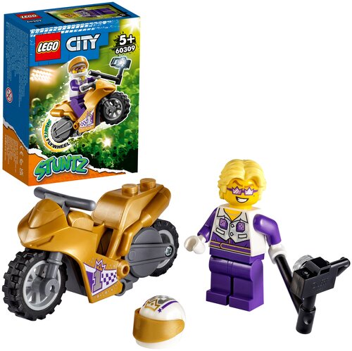 Конструктор LEGO LEGO City Stuntz 60309 Трюковый мотоцикл с экшн-камерой - фото 4