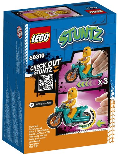 Конструктор LEGO City 60310 Трюковый мотоцикл с цыплёнком - фото 3