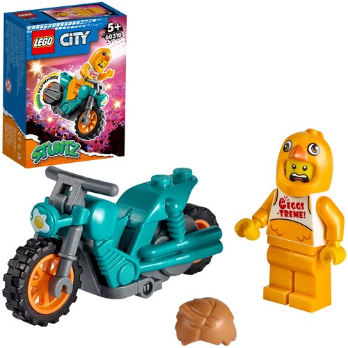 Конструктор LEGO City 60310 Трюковый мотоцикл с цыплёнком - фото 4