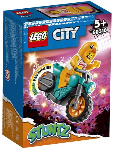Конструктор LEGO City 60310 Трюковый мотоцикл с цыплёнком - фото 1