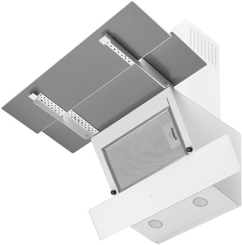 Наклонная вытяжка Weissgauff Yota 602 TOUCH TRIPLE WHITE GLASS - фото 3