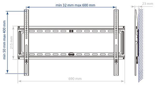 Кронштейн на стену Kromax IDEAL-1 - фото 2
