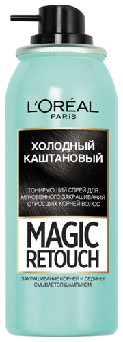 Спрей L'Oreal Paris Magic Retouch для мгновенного закрашивания отросших корней волос, оттенок Холодный каштановый - фото 3