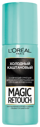 Спрей L'Oreal Paris Magic Retouch для мгновенного закрашивания отросших корней волос, оттенок Холодный каштановый - фото 1