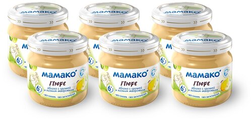 Пюре МАМАКО яблоко с грушей и козьим творожком, с 6 месяцев - фото 4