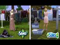 Видео - Sims 3 vs Sims 4 - Laundry