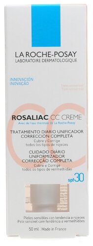 La Roche-Posay СС крем для кожи склонной к покраснениям Rosaliac SPF 30, 50 мл - фото 2