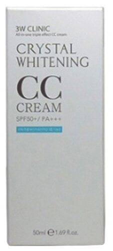 3W Clinic CC крем Crystal Whitening SPF 50, 50 мл - фото 4