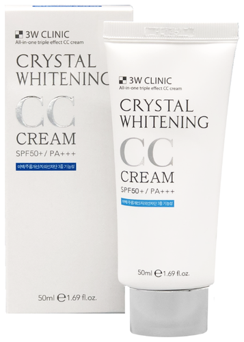3W Clinic CC крем Crystal Whitening SPF 50, 50 мл - фото 5