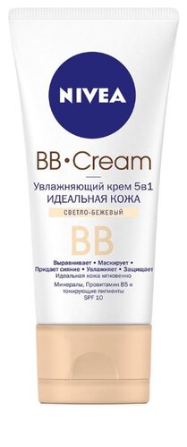 Nivea Увлажняющий BB крем 5 в 1 «Идеальная кожа» SPF 10, 50 мл - фото 1