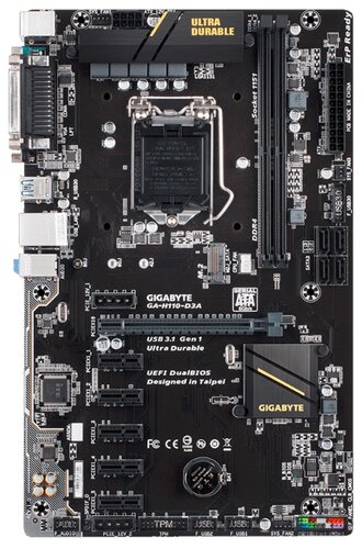 Материнская плата GIGABYTE GA-H110-D3A (rev. 1.0) - фото 3