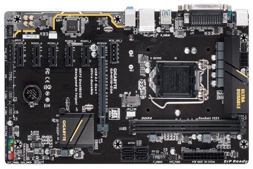 Материнская плата GIGABYTE GA-H110-D3A (rev. 1.0) - фото 1