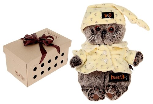 Мягкая игрушка Basik&Co Кот Басик в пижаме 30 см - фото 3