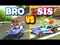 Видео - Mario Kart 8 Deluxe: Brother vs Sister!! (Her First Time Playing!)