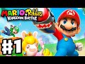 Видео - Mario + Rabbids Kingdom Battle - Gameplay Walkthrough Part 1 - World 1 Ancient Gardens! 2 Hours!