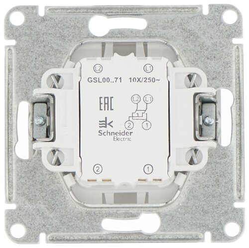 Перекрестный переключатель Schneider Electric GLOSSA GSL000171,10А, белый - фото 2