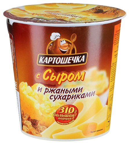 Картошечка Пюре с ржаными сухариками и сыром 50 г - фото 1