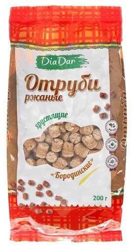 Отруби ДИАДАР хрустящие ржаные бородинские, 200 г - фото 2