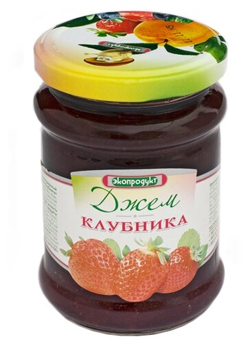 Джем Экопродукт клубника, банка 320 г - фото 1
