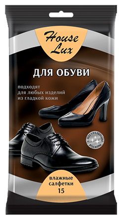 House Lux влажные салфетки для обуви и любых изделий из гладкой кожи - фото 1