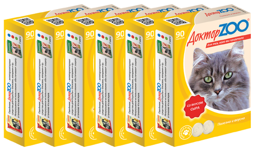 Добавка в корм Доктор ZOO для кошек Со вкусом сыра и биотином - фото 4