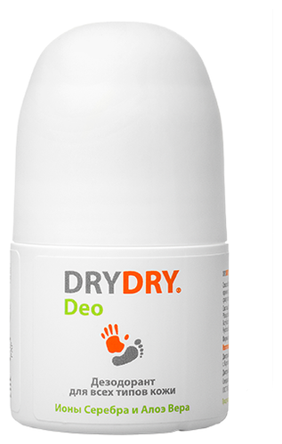 DryDry дезодорант, ролик, Deo ионы серебра и алоэ вера - фото 1