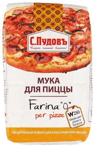 Мука С.Пудовъ пшеничная для пиццы первый сорт - фото 1