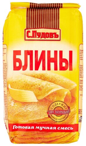 С.Пудовъ Мучная смесь Блины, 0.5 кг - фото 3