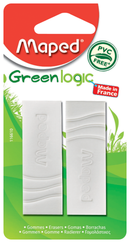 Maped Набор ластиков Greenlogic 2 шт. - фото 1